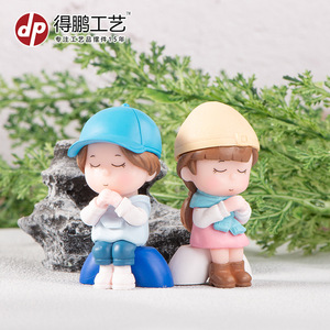 Miniature Cartoon Figurines D1514 Plastic <b>Dolls</b> For Desktop And Car Decor - Product Image 4