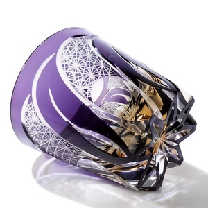 Verre à whisky en cristal violet taillé à la main 320 ml, verres à whisky, verres à cocktail, verres à vodka, verres à bière, verres à boire dans un coffret cadeau - Product Image 6