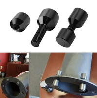 Tengfan 1-1/8" Kit de goupilles d'alignement à deux trous avec bride, finition anodisée rouge-noir, en aluminium 6061, goupille de couplage, OEM personnalisé 30mm
