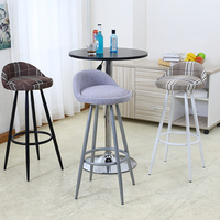 Tabouret de bar moderne vintage FlameGlow J11 avec panneau en acier inoxydable pour la cuisine et la salle de bain