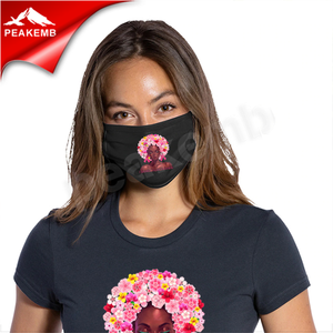 유방암 핑크 리본 아프리카 소녀 전송 디자인 면 O 넥 그래픽 t 셔츠 여성 - Product Image 5