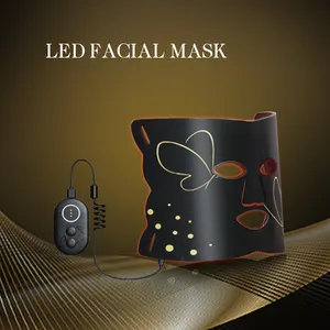 4 renk işık bükülebilir silikon Led terapi yüz maskesi cilt gençleştirici Anti-Aging Led yüz güzellik maskesi