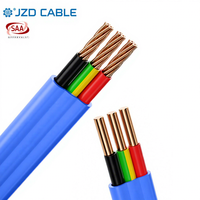 Câble plat double et terre TPS JZD AS/NZS SAA conforme à la norme australienne 2,5 mm² 2/3/4C+Terre pour le câblage industriel et domestique