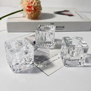 Gobelet à glaçons transparent Décoration <span class=keywords><strong>de</strong></span> fête <span class=keywords><strong>de</strong></span> mariage Verre cristal Porte-bougie d'aromathérapie - Product Image 1