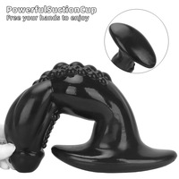 Dilatateur anal en silicone doré, extra-long, extra-large, extra-épais, à pointe pointue, pour usage extérieur exotique, avec effet d'agrandissement du pénis