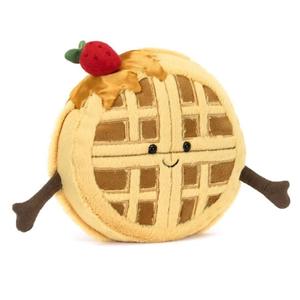 Linda JC Cheese Gourmet Series Fun Mozzarella Cheese Strawberry Lemon <span class=keywords><strong>Tart</strong></span> Doll Waffle Plush Toy Grosir - Product Image 2
