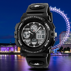 Montre-bracelet numérique <span class=keywords><strong>SKMEI</strong></span> <span class=keywords><strong>1163</strong></span>, multifonctionnelle, personnalisée, montre de sport pour homme, affichage numérique LED 12/24 heures, étanche 50 m, montres électroniques - Product Image 4