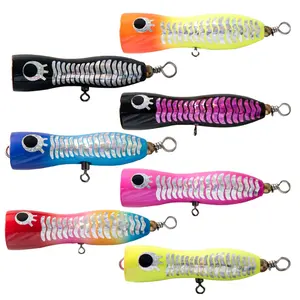 Wooden Popper Lure 15g 30g Tuna Fishing Lure Top Water