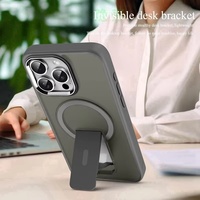 Vente chaude affaires support pliant étui de protection antichoc porte-carte en cuir artificiel téléphone couverture arrière pour IPhone17 Pro