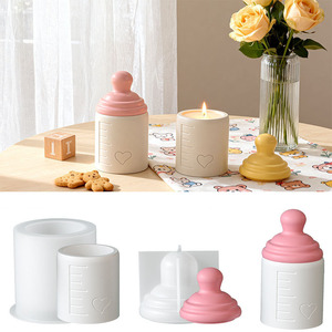 Molde <span class=keywords><strong>de</strong></span> resina para biberón, portavelas, taza redonda, molde <span class=keywords><strong>de</strong></span> resina epoxi para botella <span class=keywords><strong>de</strong></span> almacenamiento, portavelas, contenedor <span class=keywords><strong>de</strong></span> dulces - Product Image 1