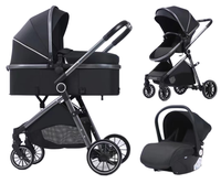 Usine service personnalisé pas cher léger haut paysage 2 en 1 luxe bébé pliable poussette système de voyage poussettes bébé