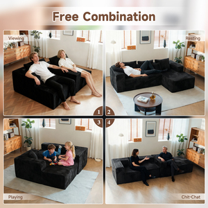 Ensemble de meubles de salon modernes en stock, <span class=keywords><strong>livraison</strong></span> <span class=keywords><strong>gratuite</strong></span>, canapé convertible en forme de L, canapé modulaire, vente en gros, mousse compressée - Product Image 2