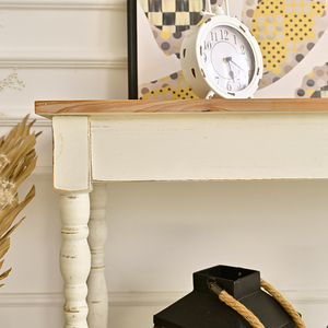 Mesa Consola de Madera Sólida INNOVA con Estante, Diseño Rústico, Mueble de Almacenamiento para Sala de Estar, Entrada, Hotel, Comedor - Product Image 5