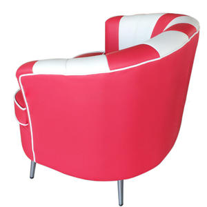 <span class=keywords><strong>Canapé</strong></span> d'appoint en cuir rouge et blanc, style rétro des années 1950, pour usage commercial durable, en vente - Product Image 3