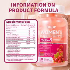 Complément alimentaire féminin en gommes à l'extrait naturel <span class=keywords><strong>de</strong></span> canneberge avec probiotiques et vitamines pour femmes, pour le nettoyage <span class=keywords><strong>de</strong></span> la vessie - Product Image 6