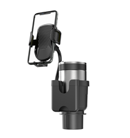 Support de tasse extensible pour voiture, support de téléphone portable rotatif à 360°, support de téléphone 2 en 1 réglable pour porte-gobelet de voiture