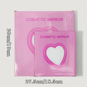 Specchio da Trucco Contemporaneo a Forma di <span class=keywords><strong>Cuore</strong></span> in Plastica, Specchio da Parete Bifunzionale, Accessorio Carino per Servizi Fotografici - Product Image 4