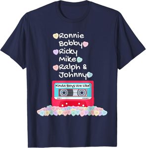 T-shirt vintage in cotone e poliestere dal design semplice, con stampa <span class=keywords><strong>Ronnie</strong></span> Bobby Ricky Mike Ralph e Johnny Kinda Boys We Like - Product Image 3