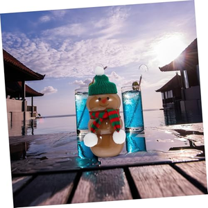 Vaso de Té con Leche de Navidad con Diseño de Muñeco de Nieve, Botella de Plástico PET Desechable, Botella de Jugo, Contenedor para Bebidas Frías, Forma Circular, Decorativo y Creativo - Product Image 5