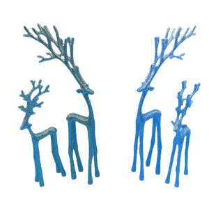 Christmas Deer Figurines Metallic Finish Home Decor Living Room Business Gifts Set Of Four Sizes - Product Image 5