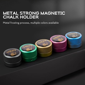 TAOM <b>Pool</b> Chalk Holder Round Shaped Practical Tool Billiards <b>Accessories</b> Magnetic Mini Chalk Tip Case Container Round Billiards - Product Image 2