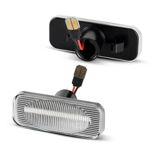 2PCS Lentille transparente Accessoires de décoration de voiture Lampe de voiture à LED Marqueur latéral pour Opel Omega B