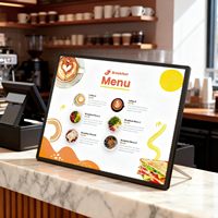 Panneau de menu rectangulaire noir en plastique portable, léger, durable, écologique, à LED verticales haute luminosité pour la restauration rapide