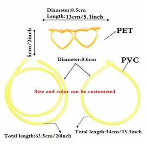 Pajitas Divertidas con Forma de Gafas, Pajitas con Forma de Lentes, Vasos Novedosos para Fiestas Infantiles, Reuniones Anuales, Navidad, Año Nuevo Y756 - Product Image 5