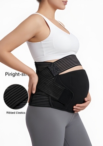 Ceinture de soutien de maternité ajustable en trois parties pour la mi-à la fin de la grossesse, soutien lombaire, respirante, en polyester et nylon - Product Image 2