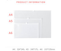 Trousse de maquillage couleur plastique poche transparente Zip Lock organiser le dossier A5 Doc Bag sacs perforés