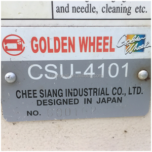 Máquina <span class=keywords><strong>de</strong></span> coser industrial <span class=keywords><strong>de</strong></span> cama <span class=keywords><strong>plana</strong></span> Golden Wheel CSU-4101 usada, <span class=keywords><strong>de</strong></span> una aguja, con alimentación unísona y pie <span class=keywords><strong>de</strong></span> arrastre para cuero - Product Image 6