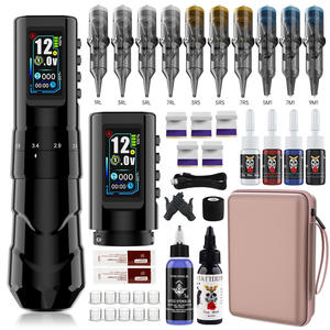 Kit de machine à tatouer sans fil à double batterie professionnelle de haute qualité Art corporel rotatif pour une utilisation permanente - Product Image 2