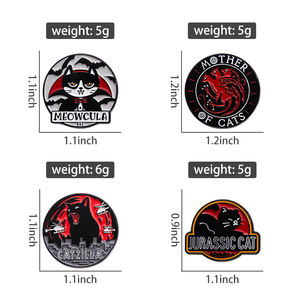 Black Big Cat Emaille Pins Benutzer definierte MUTTER von CATS Broschen Revers Abzeichen Gothic Tiers chmuck Geschenk für Kinder Freunde - Product Image 6