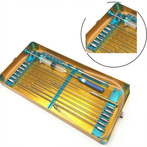 Kit d'instruments manuels en acier pour transfert de graisse et greffe de cheveux avec plateau - Product Image 1