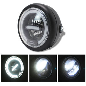 RACEPRO 6.5 pouces 1 paire ronde <span class=keywords><strong>Vintage</strong></span> Cafe Racer Custom Bikes LED <span class=keywords><strong>phare</strong></span> de <span class=keywords><strong>moto</strong></span> avec support - Product Image 2
