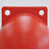 Boya de Anclaje de Doble Fijación PE Roja de 400 mm, Esférica Industrial Anticorrosión, Protección Flotante para Tuberías Submarinas