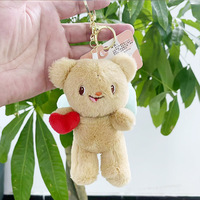Luxe personnalisé mignon en peluche dessin animé mignon belle peluche jouet nouveau mignon ours en peluche voiture porte-clés animaux jouets pour les filles