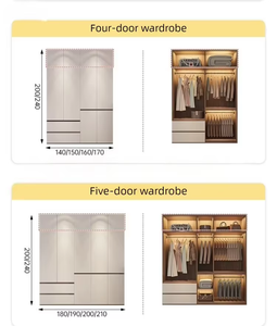 <span class=keywords><strong>Armario</strong></span> Moderno Blanco de Alto Brillo con Tiradores Negros y Estantes de Exhibición, <span class=keywords><strong>Armario</strong></span> Empotrado, Almacenamiento Personalizado para Dormitorio - Product Image 3