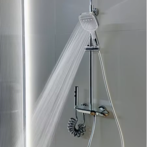 Robinet de lavabo simple à 1 poignée en aluminium plaqué argent <span class=keywords><strong>avec</strong></span> noyau en cuivre, à montage sur plan, pour salle de bain, chambre, salon, couloir, salle de sport - 1 - Product Image 1