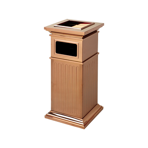 new luxury Hotel lobby trash can standing dustbin garbage can rubbish waste bin with stone ashtray