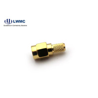 Crimpado macho SMA de 50 ohmios al por mayor de fábrica de alta calidad para ensamblaje de cable RG58