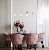 Candelabros de diseño sofisticado de marca española, luces colgantes, lámpara de techo Led, 4 luces, 20 W, 4000K, Giselle