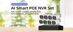 Poe NVR CCTV كيت 8ch 5mp Poe طقم NVR مراقبة كاميرا P2P NVR نظام كاميرا مراقبة بالدوائر التليفزيونية المغلقة دعم مع ماكس 8 تيرا بايت