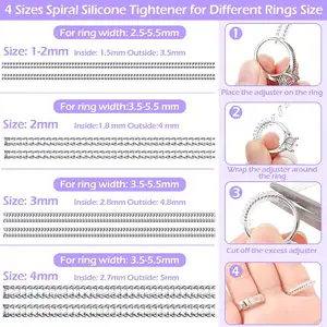 Invisible Transparent Guard Ring Size Adjusters For Loose Rings Adjuster Fit Any Rings Assorted Size