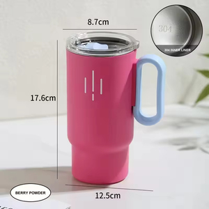 แก้วกาแฟแบบพกพา ผนังสองชั้น แสดงอุณหภูมิ พร้อมไฟ LED เป็นมิตรกับสิ่งแวดล้อม ทำจากสแตนเลส เก็บความร้อน สำหรับแคมป์ปิ้ง รุ่นสมาร์ท - Product Image 5