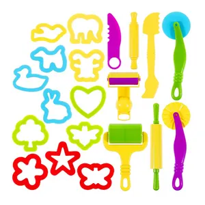 20pcs plasticine Mô Hình DIY nhấn Đồ chơi thiết lập trẻ em chơi Bột Đất Sét công cụ