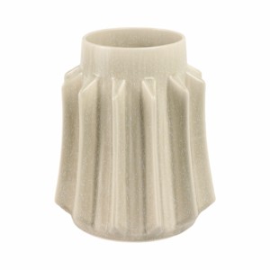 Vaso Sfaccettato con Dettagli a Pannelli Verticali, Vaso Decorativo per Fiori, per Esposizione in Soggiorno, Elemento Scultoreo per Arredamento Casa - Product Image 3