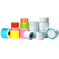 Rouleau d'étiquettes adhésives en papier thermique direct, 58mm x 40mm L, 5 pièces