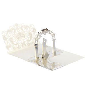 Tarjeta de Felicitación Romántica Rosa para Boda, Tarjeta de Invitación 3D para el Día de San Valentín, Tarjeta de Invitación Personalizada para la Recepción de la Boda, Bendiciones de Boda - Product Image 6