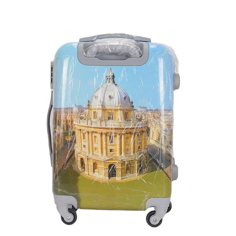 ABS+PC Film Printing Plastic Travel Luggage Carriers Suitcase